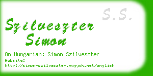 szilveszter simon business card